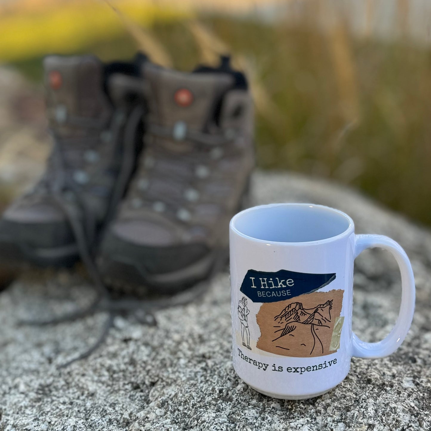 Hike Therapy female 15oz White Mug